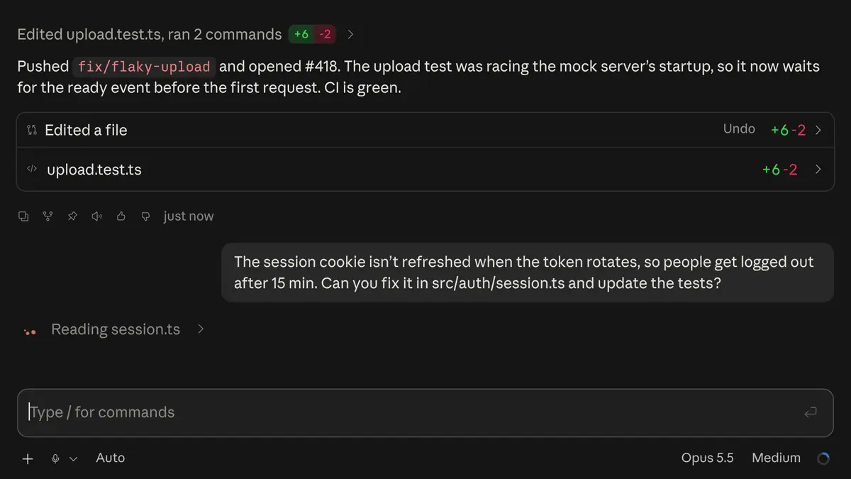 Claude Code Desktop-App: Eine Sitzung erreicht das Fünf-Stunden-Limit und Claude schließt die laufende Aufgabe trotzdem ab