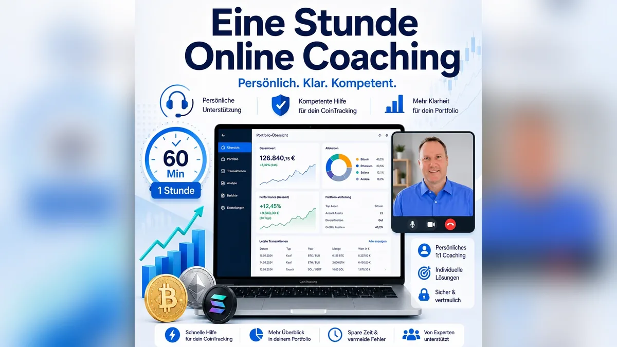Live-Support CoinTracking – 60 Minuten Video-Call